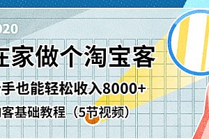 淘宝客基础视频教程 新手也能月入过万(无水印)