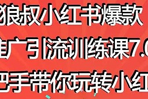 狼叔小红书爆款引流训练课7.0(无水印)