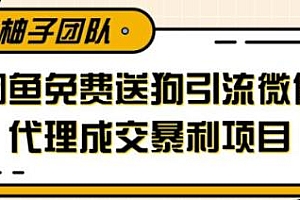 闲鱼免费送 暴力吸粉,引流到微信成交 暴利项目