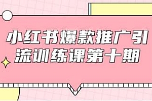 小红书爆款推广引流课第十期,带你轻松玩转小红书,月入过万(无水印)