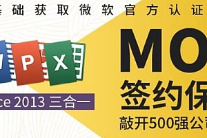 微软MOS认证签约保过班,excel、word、ppt课程