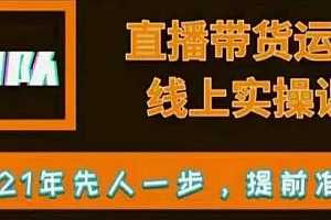 2021直播带货运营线上实操课 深度解析底层逻辑