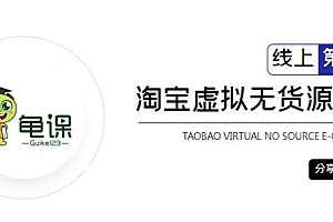 龟课淘宝虚拟无货源电商第5期 打造一本万利的盈利运营模式