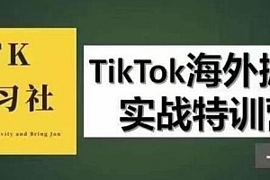 TK研习社TikTok海外掘金实操特训营 TikTok运营变现课程