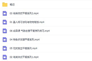 瑜伽课程创意平衡体式 (带笔记)