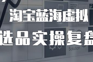 黄岛主淘宝蓝海虚拟选品实操复盘,选对品日入300-500