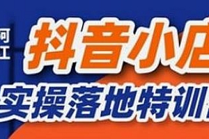 阿江抖音小店实操落地特训营,抖音小店玩法实操讲解
