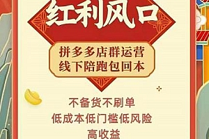 左右电商拼多多无货源店群玩法 36节实战保姆教程