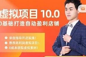 陆明明虚拟项目特训班10.0,教你0基础打造自动盈利店铺