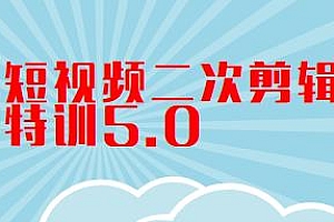 陆明明短视频二次剪辑特训5.0,0基础掌握短视频二剪和混剪技术