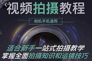王松傲寒·全新视频拍摄教程,适合新手一站式教学,手机+相机拍摄技巧入门到精通
