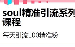soul精准引流课程,每天引流100+精准粉