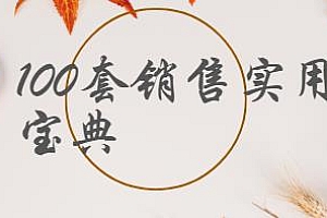 100套销售实用宝典 从小白到财富自由 视频课程