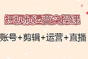 晨哥·短视频运营实操课,账号+剪辑+运营+直播,让你从小白到大咖