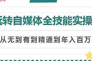 玩转自媒体全技能实操课,0基础打造爆款IP,从无到有到精通到年入百万