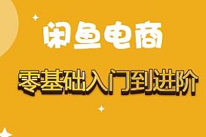 闲鱼电商从入门到进阶,零基础单店日净利增300+,圣域电商VIP实战课程