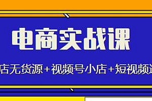 阿枫电商实战课·抖店无货源+视频号小店+短视频运营实操课全套教程