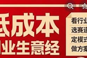 王岑·低成本创业生意经,让广大创业者不再迷茫,从8个点深度剖析低成本成功案例