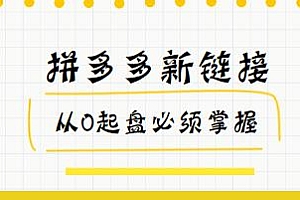 拼多多新链接从0起盘必须掌握,让你拼多多之路不再迷茫,进阶篇运营知识