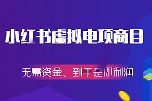 小红书虚拟电项商目,无需资金,到手即是利润
