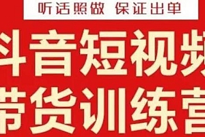 李鲆·抖音短视频带货训练营15期,一部手机随时能做,零基础副业