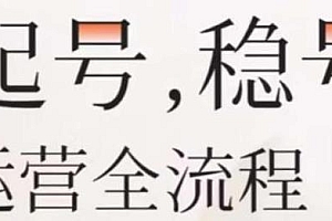 婉婉-起号稳号运营全流程,帮助解决账号所有运营难题,从小白到进阶所有运营知识