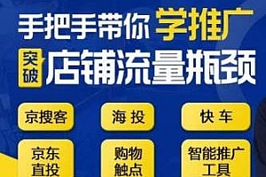 手把手带你学京东推广,突破店铺流量瓶颈,精通各类推广工具