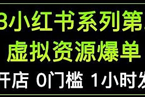2023小红书系列虚拟资源第二期私域变现,0门槛发笔记简单暴利