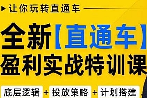 玺承·全新直通车盈利实战特训课,底层逻辑,投放策略,计划搭建