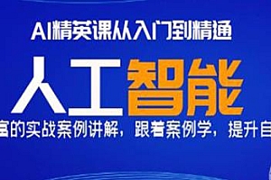 AI精英课从入门到精通,提升自我,实战案例讲解