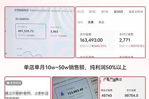 2023小红书电商风口项目,新晋红利,单店收益在3000-30000!