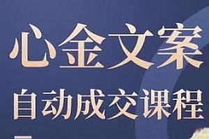 心金文案自动成交课程,实现朋友圈自动成交