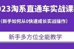 2023淘系直通车实战课程,保姆式运营讲解,新手从0快速成长