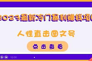 2023最新冷门暴利的人性直击图文号项目揭秘,日入1000+
