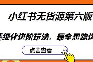绅白不白·小红书无货源第六版,精细化进阶玩法分享