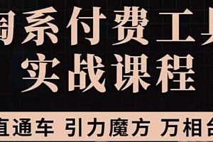 猫老师·淘系付费工具实战教程,引力魔方、直通车、万相台等
