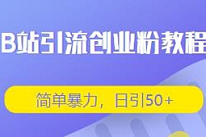 B站引流创业粉教程揭秘,简单暴力,日引50+