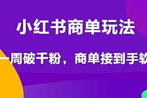 小红书商单玩法揭秘,商单接到手软,一周破千粉