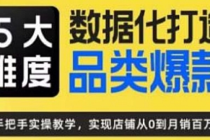 玺承·5大维度数据化打造品类爆款特训营,手把手实操教学,高效运营爆款方法论