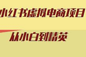 小红书虚拟电商项目,转化率非常高,从小白到精英
