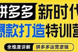 玺承·拼多多新时代爆款打造特训营,帮助拼多多商家实现利润提升