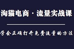 淘猫电商·流量实战课,学会正确打开免费流量的方法