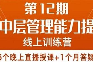 陈少珊·电商中层管理能力提升班线上训练营