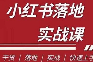 南悟·小红书医疗流量落地实战课,干货落地,快速上手
