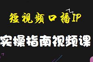 短视频口播IP实操课,不做爆款做生意