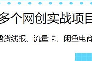 某付费星球多个网创实战项目,撸货线报、流量卡、闲鱼电商等