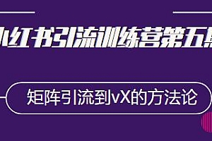 零克·小红书引流训练营第五期,矩阵引流到vX的方法论