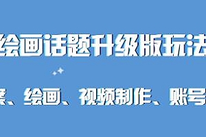 绘画话题升级版玩法,文案、绘画、视频制作、账号运营等