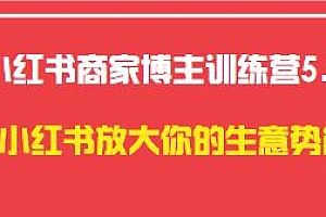 小红书商家博主训练营5.0,用小红书放大你的生意势能,全方位孵化训练营