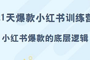 21天-爆款小红书特训营,小红书爆款的底层逻辑课程分享